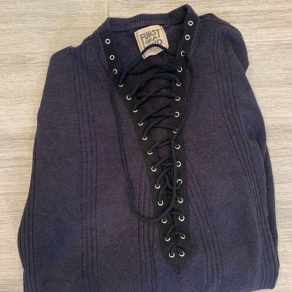 LF oversized lace up sweater - Picture 1 of 3